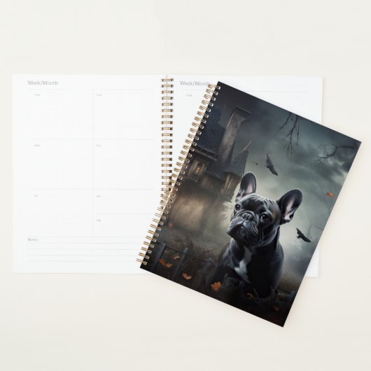 Franse Bulldog Halloween Griezelen Planner (Display)