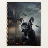 Franse Bulldog Halloween Griezelen Planner (Voorkant)