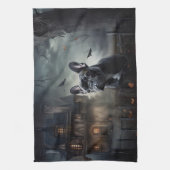 Franse Bulldog Halloween Griezelen Theedoek (Verticaal)