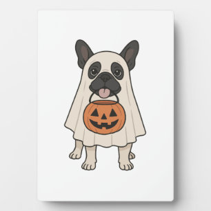 Franse Bulldog Halloween Hond Geest Fotoplaat