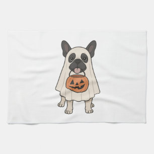 Franse Bulldog Halloween Hond Geest Theedoek