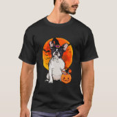 Franse Bulldog Halloween Jack O lantaarn pompoen T-shirt (Voorkant)