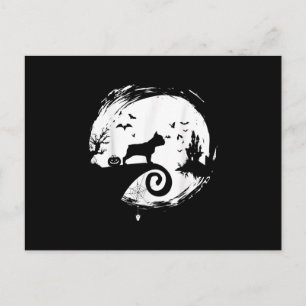 Franse Bulldog Halloween Kostuum Maan Cadeau Feestdagenkaart