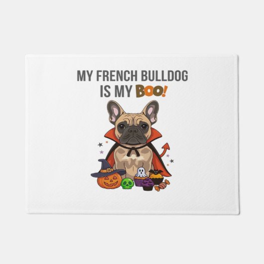 Franse Bulldog Halloween Kostuum Mijn Franse Bulld Deurmat (Voorkant)