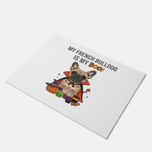 Franse Bulldog Halloween Kostuum Mijn Franse Bulld Deurmat (Schuin)