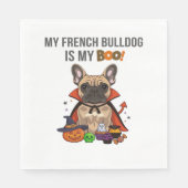 Franse Bulldog Halloween Kostuum Mijn Franse Bulld Servet (Voorkant)
