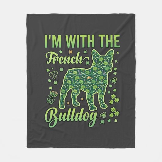 Franse Bulldog Halloween Macaron Eiffeltoren_1 Fleece Deken (Voorkant)