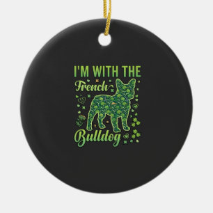 Franse Bulldog Halloween Macaron Eiffeltoren_1 Keramisch Ornament