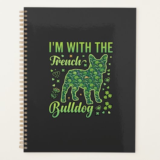 Franse Bulldog Halloween Macaron Eiffeltoren_1 Planner (Voorkant)