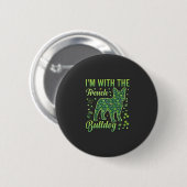 Franse Bulldog Halloween Macaron Eiffeltoren_1 Ronde Button 5,7 Cm (Voorkant /achterkant)