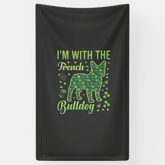 Franse Bulldog Halloween Macaron Eiffeltoren_1 Spandoek (Verticaal)