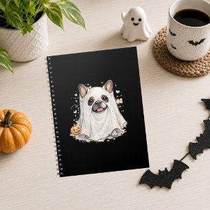 Franse Bulldog Halloween Meisje Schattig Spook Notitieboek