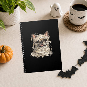 Franse Bulldog Halloween Meisje Schattige Mummie Notitieboek