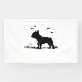 Franse Bulldog - Halloween Moon Silhouette Ove Spandoek (Horizontaal)