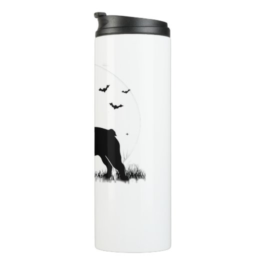 Franse Bulldog - Halloween Moon Silhouette Ove Thermosbeker (Geroteerd rechts)