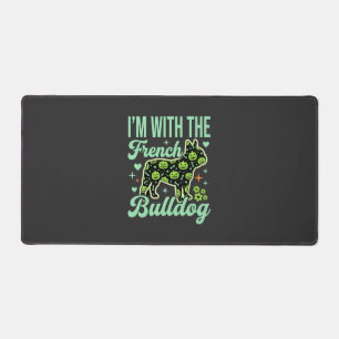 Franse Bulldog Halloween Pompoen Patroon Ontwerp Bureaumat