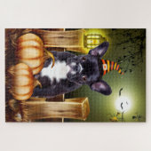 Franse Bulldog Halloween puzzel (Horizontaal)