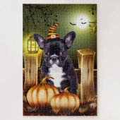 Franse Bulldog Halloween puzzel Legpuzzel (Verticaal)