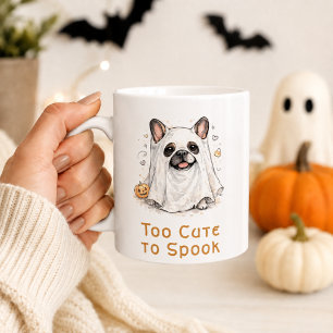 Franse Bulldog Halloween Schattig Geest Koffiemok