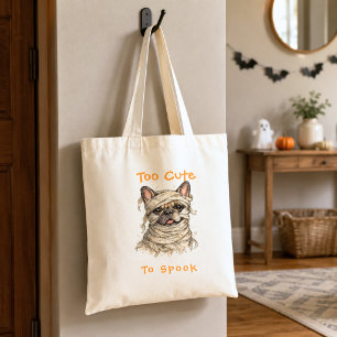 Franse Bulldog Halloween Schattige Mummie Tote Bag