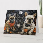 Franse Bulldog Halloween Spoken Kaart (Voorkant)