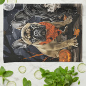 Franse Bulldog Halloween Spoken Theedoek (Gevouwen)