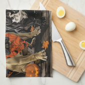 Franse Bulldog Halloween Spoken Theedoek (Quarter Fold)