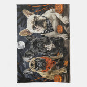 Franse Bulldog Halloween Spoken Theedoek (Verticaal)