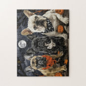 Franse Bulldog Halloween Spokengeest Legpuzzel (Verticaal)