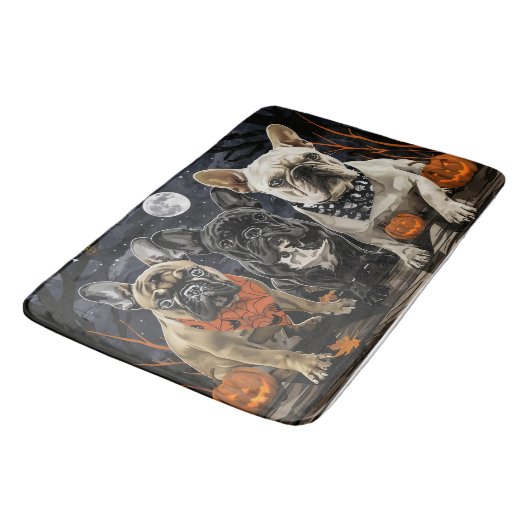 Franse Bulldog Halloween Spooky Badmat (Gekanteld)