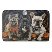 Franse Bulldog Halloween Spooky Badmat (Voorkant)