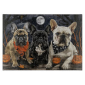 Franse Bulldog Halloween Spooky Snijplank (Voorkant)