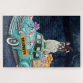 Franse Bulldog Halloween Truck Scary Night Legpuzzel (Horizontaal)