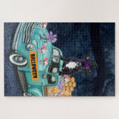 Franse Bulldog Halloween Truck Scary Night Legpuzzel (Horizontaal)