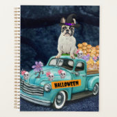 Franse Bulldog Halloween Truck Scary Night Planner (Voorkant)