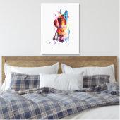 Franse Bulldog Hand Drawing Art Gift Canvas Afdruk (Insitu (Slaapkamer))