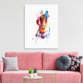 Franse Bulldog Hand Drawing Art Gift Canvas Afdruk (Insitu (Woonkamer))