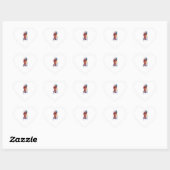 Franse Bulldog Hand Drawing Art Gift Hart Sticker (Vel)