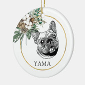 Franse Bulldog handtekening gepersonaliseerd Keramisch Ornament (Links)