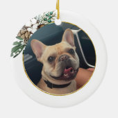Franse Bulldog handtekening gepersonaliseerd Keramisch Ornament (Achterkant)
