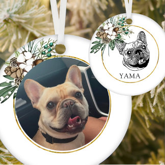 Franse Bulldog handtekening gepersonaliseerd Keramisch Ornament