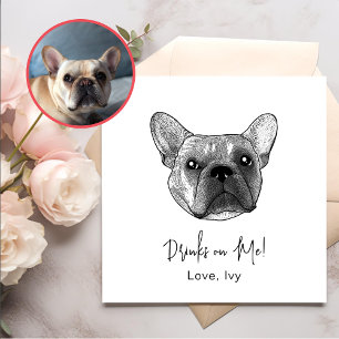 Franse Bulldog handtekening gepersonaliseerd Servet
