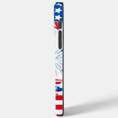 Franse Bulldog Happy 4th van juli Amerika Patriott Case-Mate iPhone Case (Achterkant / Links)