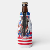 Franse Bulldog Happy 4th van juli Amerika Patriott Flesjeskoeler (Fles Achterkant)