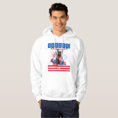 Franse Bulldog Happy 4th van juli Amerika Patriott Hoodie (Voorkant volledig)