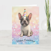 Franse Bulldog "Happy Frenchiday" Kaart (Voorkant)