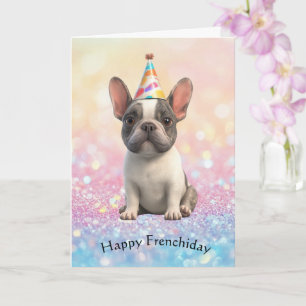 Franse Bulldog "Happy Frenchiday" Kaart