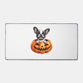 Franse Bulldog Happy Halloween pompoen Classic T-S Bureaumat (Voorkant)