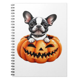Franse Bulldog Happy Halloween pompoen Classic T-S Notitieboek
