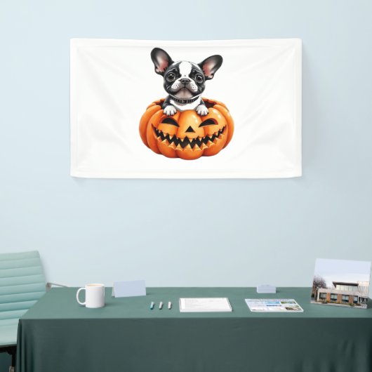 Franse Bulldog Happy Halloween pompoen Classic T-S Spandoek (Beurs)